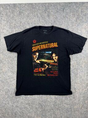 Supernatural Joint The Hunt T Shirt Sz XL Graphic Double Sided Black